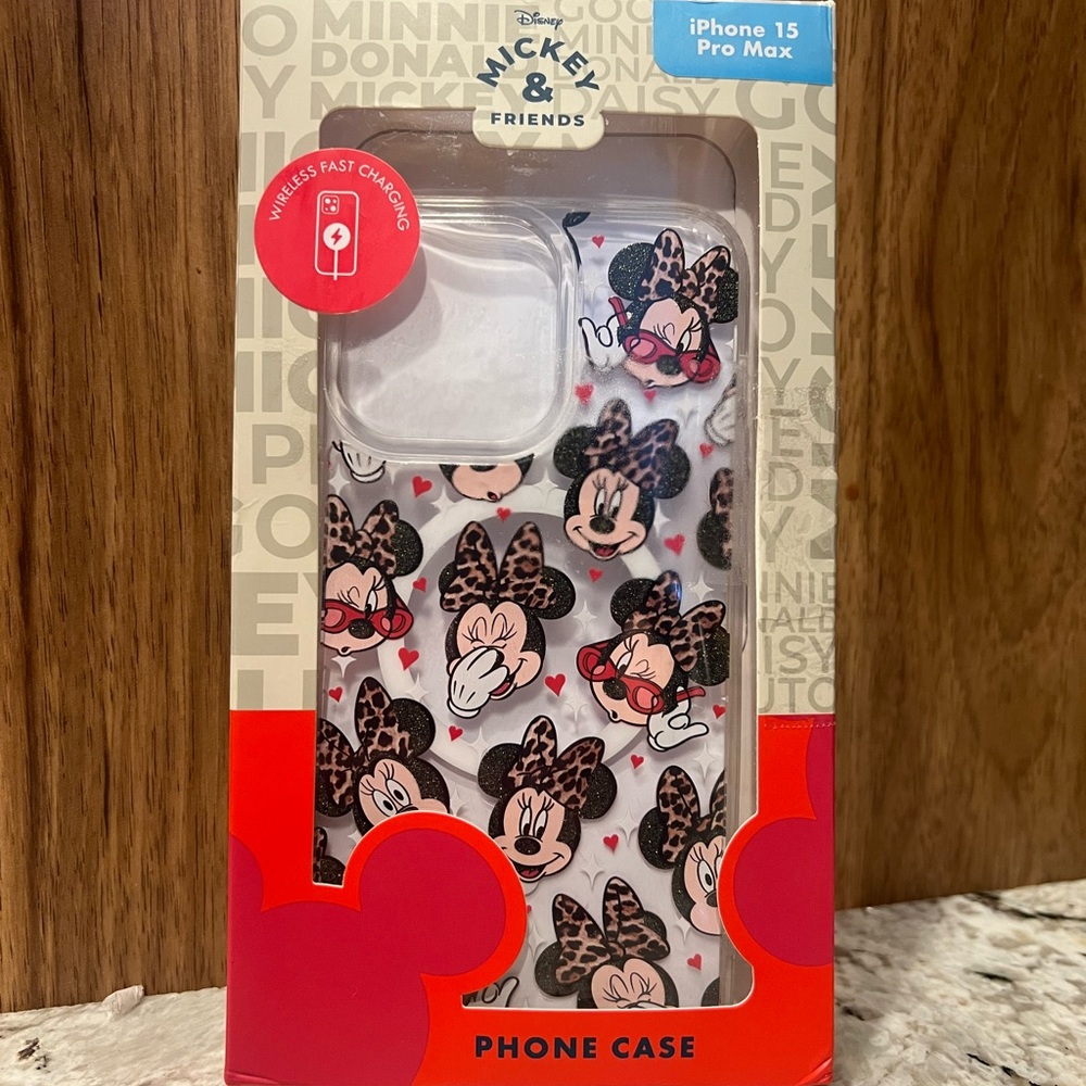 Disney Minnie Mouse iPhone 15 Pro Max Case - Red, Black, and White